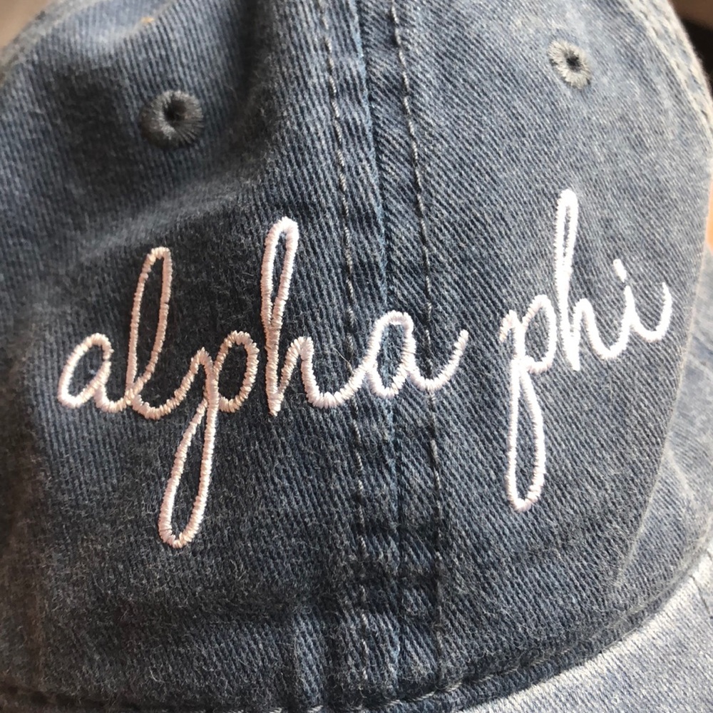 Alpha phi blue denim cap - Picture 2 of 3